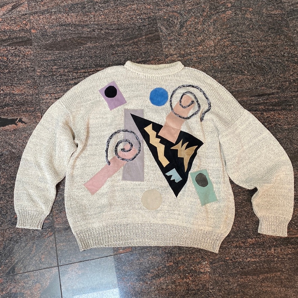 Marienbad Artistic Vintage Heavy Knit Sweater Crewneck - Large